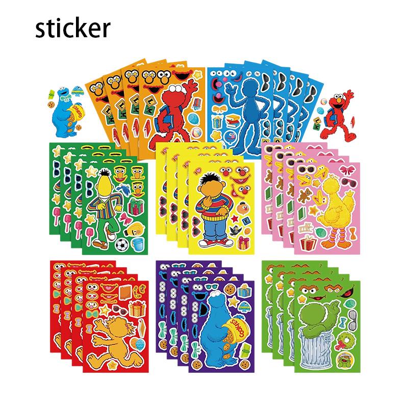 Cartoon Sesames Street Birthday Party Decors Elmo and Friends Theme Tablecloth Cup Plate Napkin Number Balloon Set Cake Topper