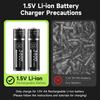 PALO Аккумуляторные литиевые батарейки AA 1,5 В 3400 мВт·ч 1,5 В литий-ионные батарейки AA Интеллектуальный зарядный бокс с дата-кабелем TYPE-C