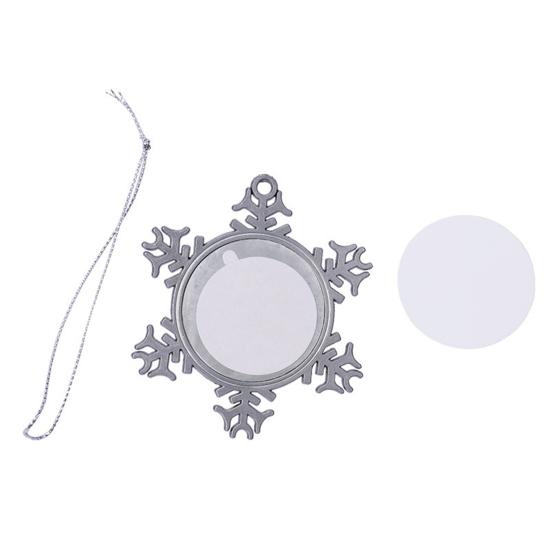 Снежинка Подвеска Рождественское украшение DIY Фото Подвесное украшение Сплав Снежинка Рождественская елка Настенное окно