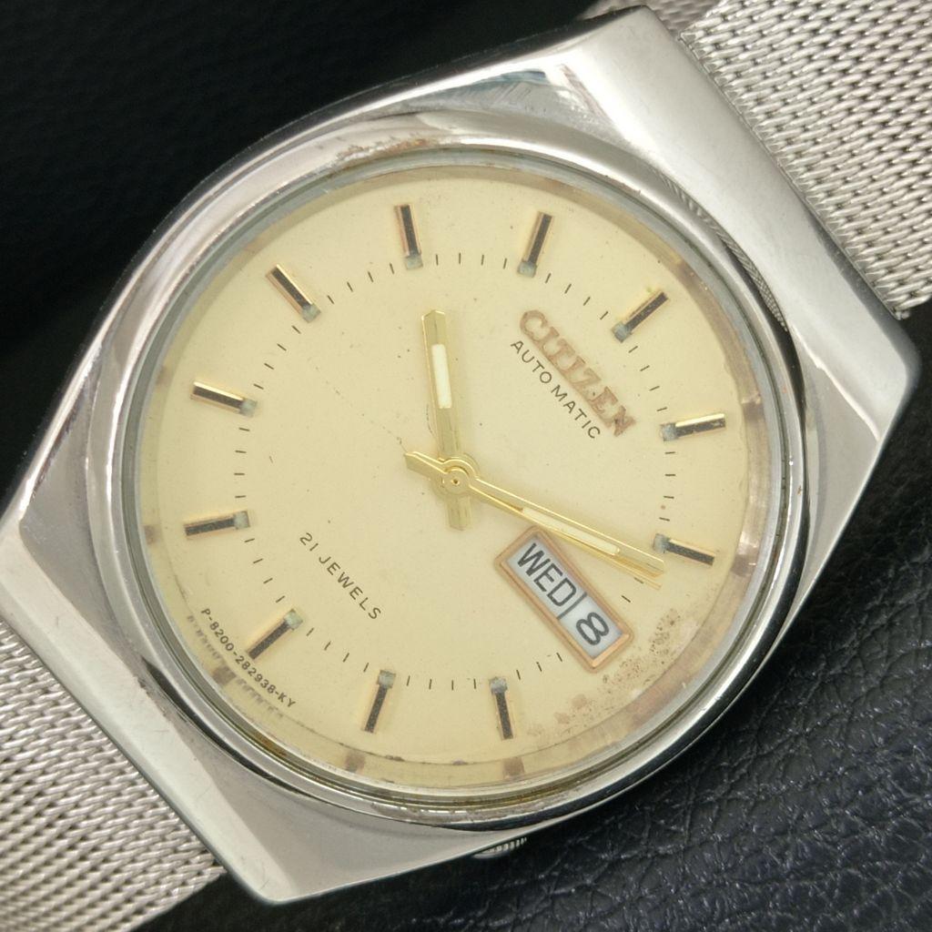 ВИНТАЖНЫЕ АВТОМАТИЧЕСКИЕ ЧАСЫ CITIZEN 8200 ЯПОНИЯ МУЖСКИЕ ОРИГИНАЛЬНЫЙ ЦИФЕРБЛАТ a709345-1