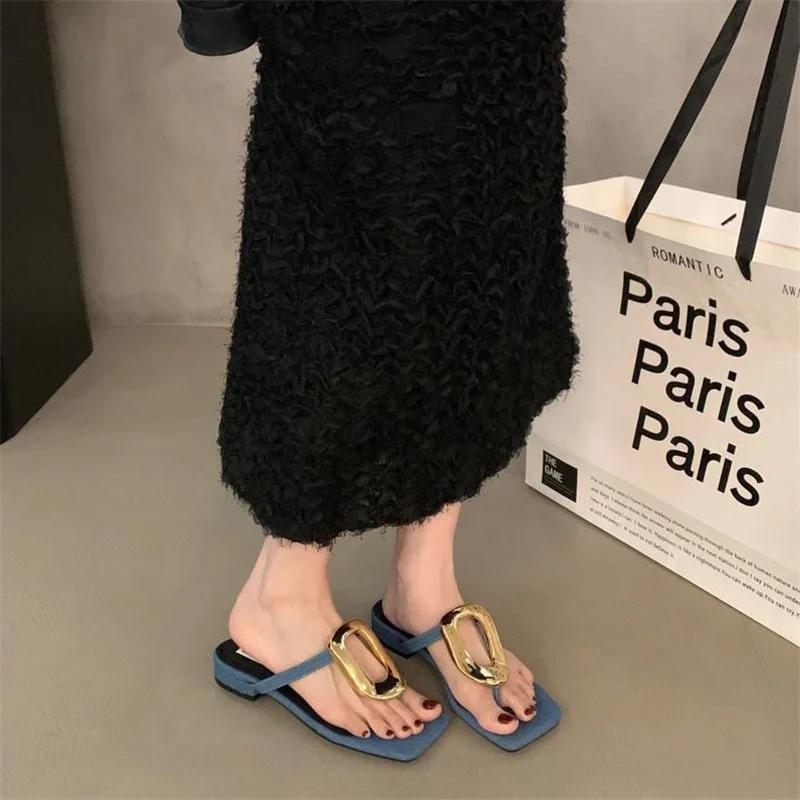 Тапочки женские летние туфли квадратный каблук резиновые шлепанцы шлепанцы Pantofle Block Hawaiian Soft 2024 Туфли резиновые шлепанцы Slipp