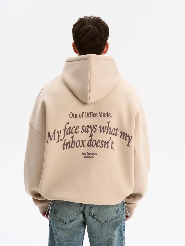 Men's Oversized Printed Hoodie Long Sleeve Casual Fleece Pullover Sweatshirt