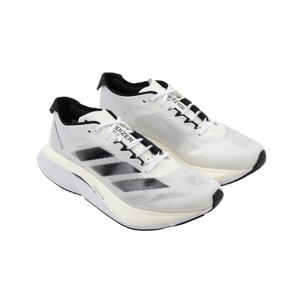 adidas Adizero Boston 12 White Night Metallic Мужские кроссовки Cloud-White Core-Black ID4236