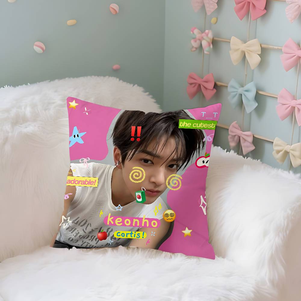 CORTIS KEONHO Case Plush Fabric Soft Pillowcase Double Sided Print Cushion Cover Household Gifts