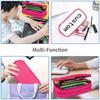 Customized Pink Durable Polyester Student Pencil Case Double-Layered with Multifunctional Features