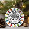 Friendship Christmas Ornament Acrylic Best Friend Gifts Xmas Tree Hanging Decoration for Women Sister Coworker