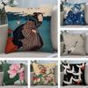 Выставка японских художников Наволочка Плюшевая ткань Мягкая наволочка Двусторонняя печать Чехол для подушки Бытовые подарки