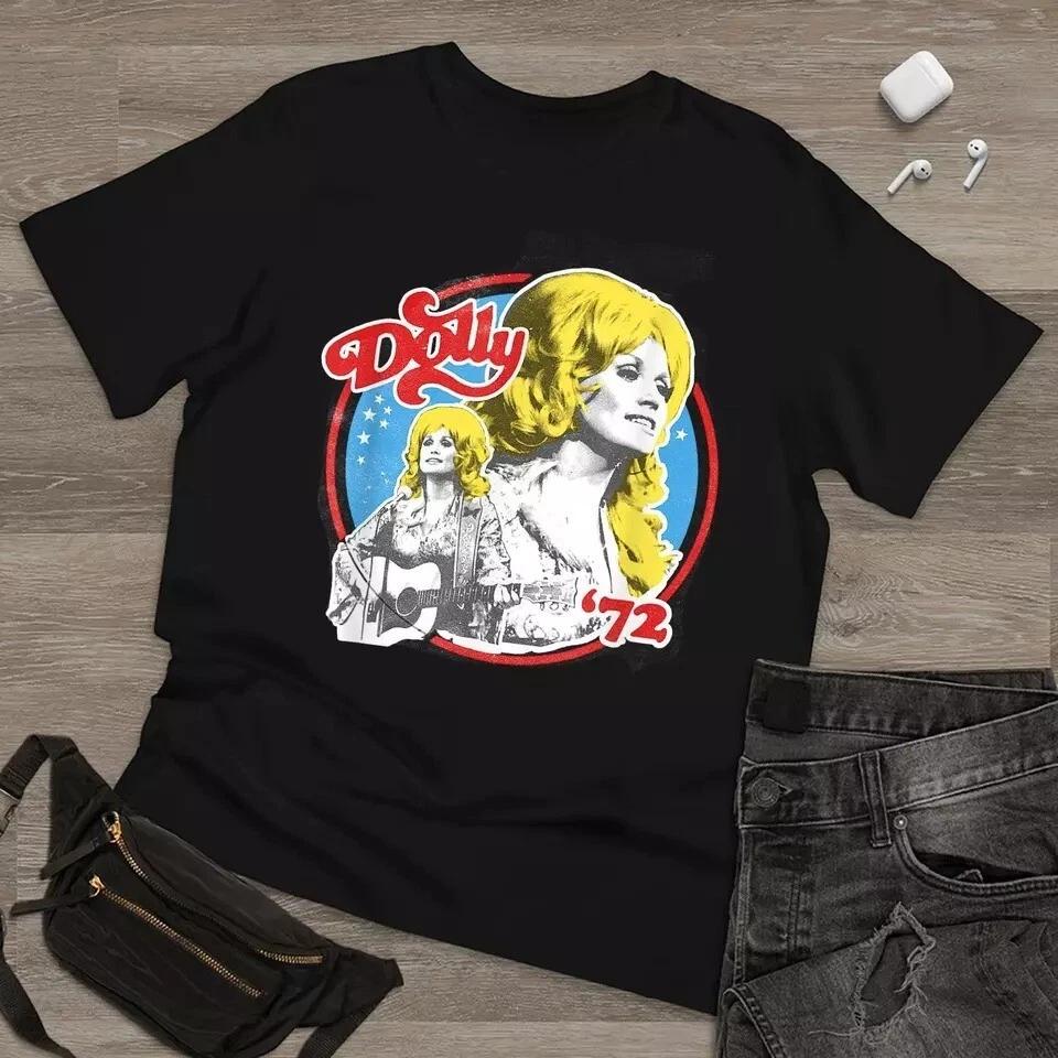 Dolly Parton '72 Vintage Unisex Black T Shirt, Shirt For Fans Dolly