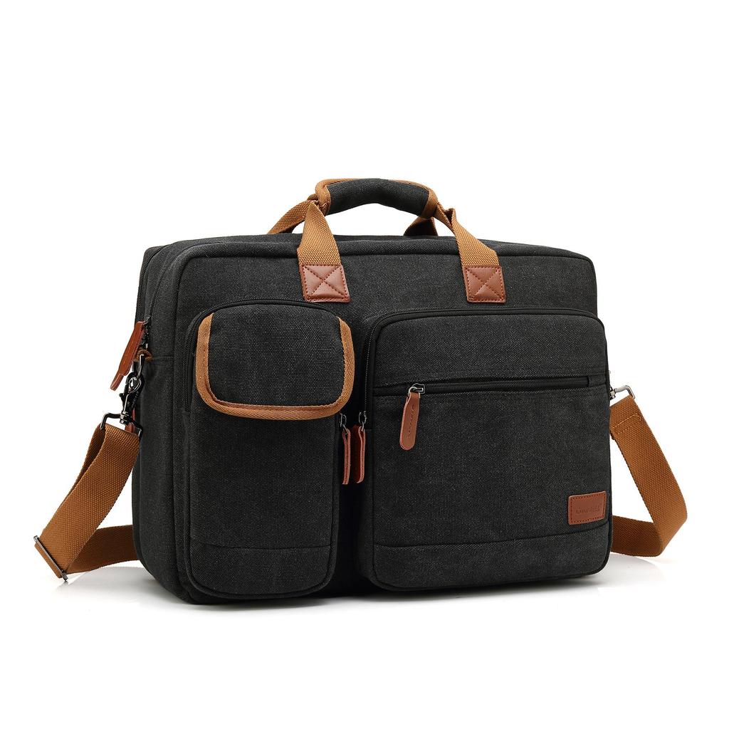 Мужская сумка Cool Bell Canvas Bag Многофункциональная сумка через плечо и сумка-мессенджер 17,3-дюймовая сумка для ноутбука Большая вместительная повседневная дорожная сумка CB-5002