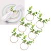 10pcs Plant Rope Wood Bead Napkin Rings Simulation Miniature Napkin Rings Holder for Doll House and 
