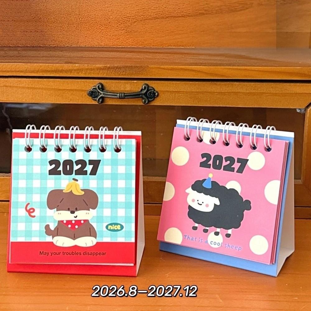Animal Puppy 2027 Mini Desk Calendar Paper Material Desktop Calendar Gift Giving