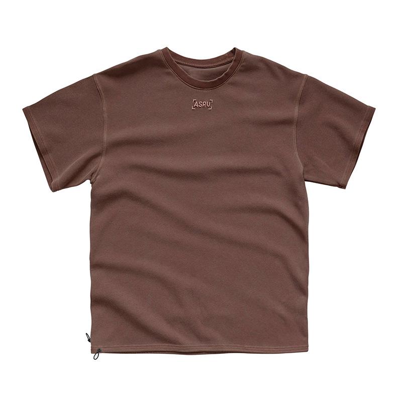 Мужская модная ретро-футболка из стираного хлопка с коротким рукавом