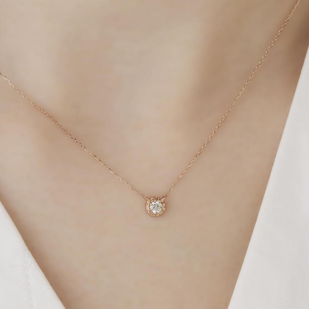 Yondo K10 Pink Gold Necklace 152346123104 [Canal Sea]