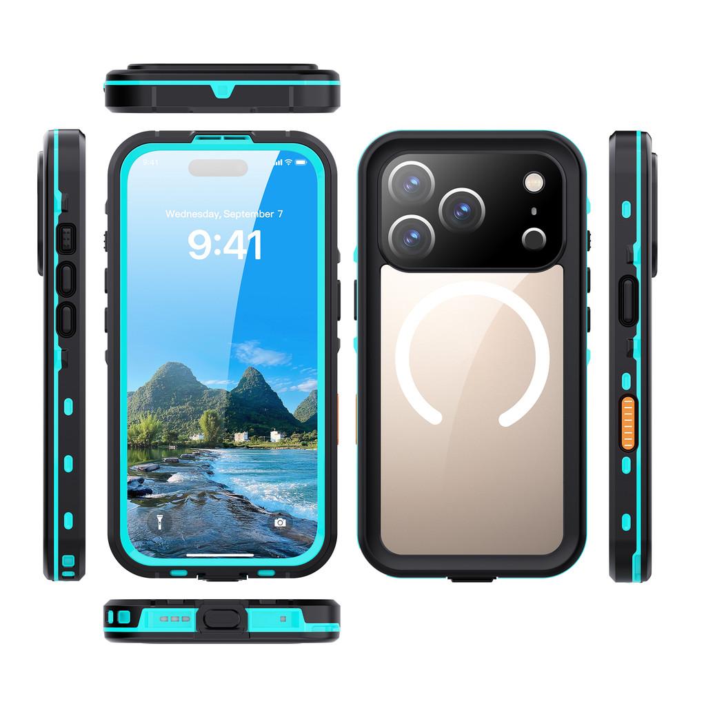 Для iPhone 17/17 Air/17 Pro/17 Pro Max Водонепроницаемый чехол для телефона IP68 360 Полная защита экрана Чехол для подводной съемки iPhone Противоударный чехол