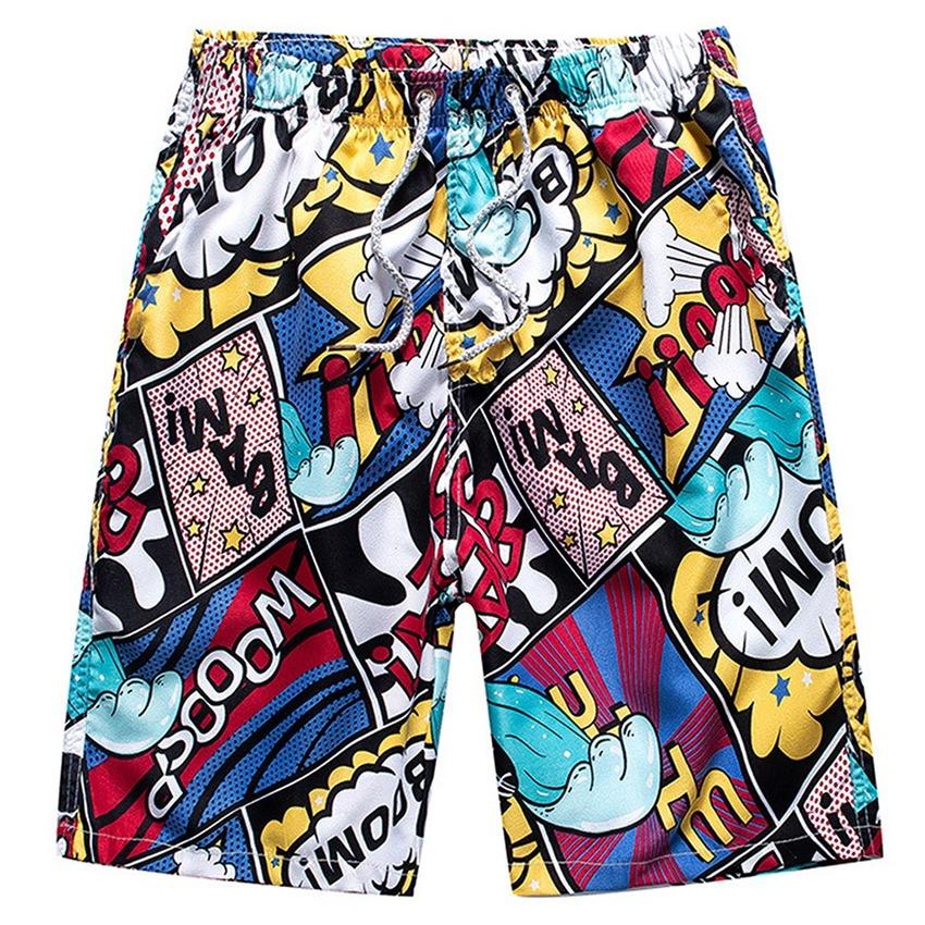 Shorts for Men Short Pants Swim Beach Cropped Drawstring Floral Printed Casual Loose Trousers