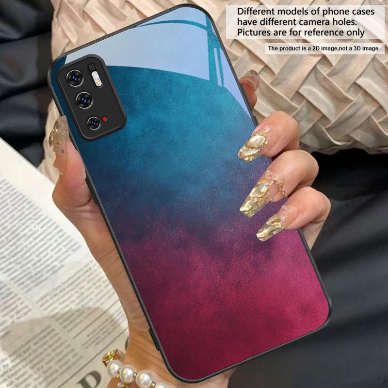 Слияние цвета и текстуры Для Redmi Note 13 Pro+ 14 Pro 8 9 9S 12S 10 Pro 11 12 A3 12 13 K60 Ultra 13C 14C Черный Стеклянный Чехол для Телефона