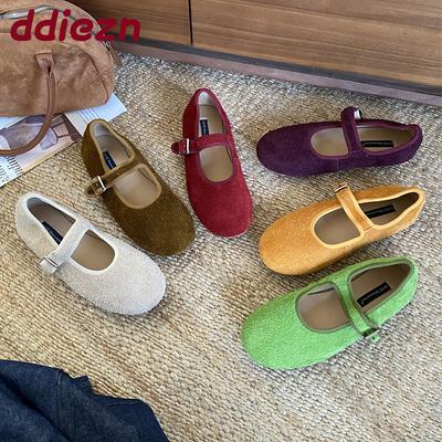 Модная Роскошная Обувь Круглый Носок Женские Балетки С Обувью Повседневная Женская Неглубокая Модная Пряжка Ремешок Женские Балетки Мэри Джейн Обувь