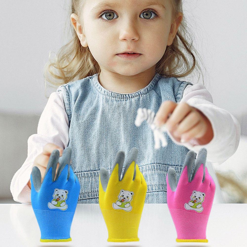 Durable Kids Gardening Glove Non-Slip Garden Glove Portable Work Gloves  Collect Seashells