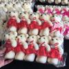 10 шт./Упаковка 12 см Пара Медведей Цветочный Букет Куклы Мини Пенопластовые Плюшевые Мишки Плюшевый DIY Подарочная Упаковка для Цветов на День Святого Валентина Аксессуар часть