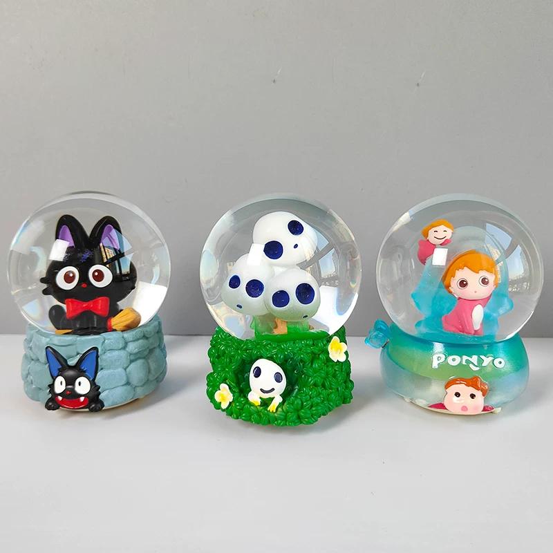 Аниме Эльфы Хаяо Миядзаки Серия Хрустальный Шар со Снежинкой Blind Box Ручной Заводной Может Светиться Играет Музыку Игрушки Периферия Подарки