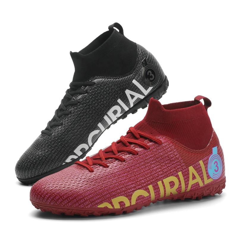 2025 new FGTF football shoes men's breathable high-top long and short nail football shoes grass training shoes