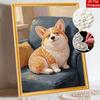 Pearl painting kit DIY cute corgi dog home decoration painting