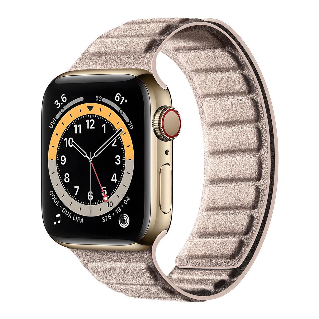 Квадратный Магнитный Ремешок из Замши и Бархата для Apple Watch S11/S10