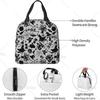 Spider Halloween and Ghost Lunch Bag Insulated Reusable Lunch Box Thermal Cooler Tote Bags Container for Women Work Trip