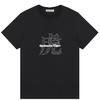 Graphic Alphabet Design Casual Crew Neck T-Shirt Men Tops Black 2181A686-001