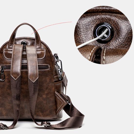 Женский рюкзак-кошелек многофункциональный ретро наплечный рюкзак с несколькими карманами