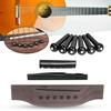 1 Set Guitar Bridge Set Multipurpose High Stability Adjustable Acoustic Guitar Rosewood Bridge