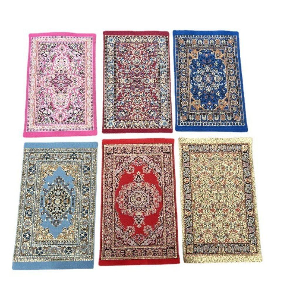 Scene Model Turkish Style Dollhouse Carpet Doll Accessories Floor Coverings Miniature Weaving Rug