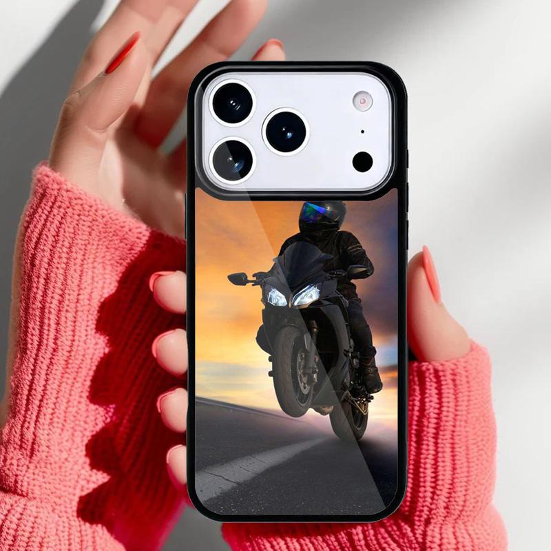 Чехол для телефона для мотоцикла iPhone 17 Air 16e 15 14 13 Pro Max Задняя крышка для 12 11 Pro Coque