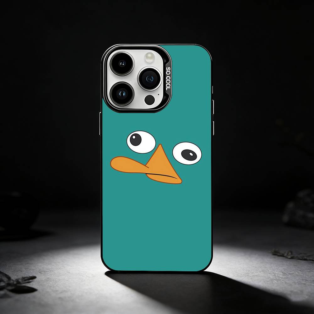 Милый мультяшный утконос Перри чехол для телефона iPhone 17,16,15,14,13,12,11 Plus,Pro Max,XS,Цветной серебристый чехол для телефона