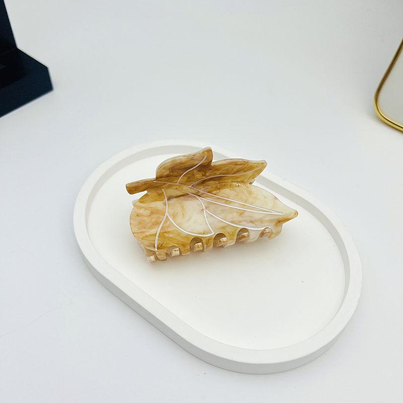 1 шт. Новый кленовый лист коготь, Интернет-знаменитость, Деревенский стиль, Милый, Сладкий, Элегантный, Универсальный, Заколка-клипса для волос 'Акула'