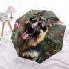 1 шт. Автоматический складной зонт - Рисунок немецкой овчарки, Портативный и складной дизайн с 8 спицами, Рождественские подарки на день рождения