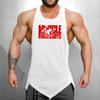 Men’s Gym Clothes Irregular Hem Tank Tops Summer Fashion Trend Street Wear Printed Sleeveless T-shirts Bodybuilding