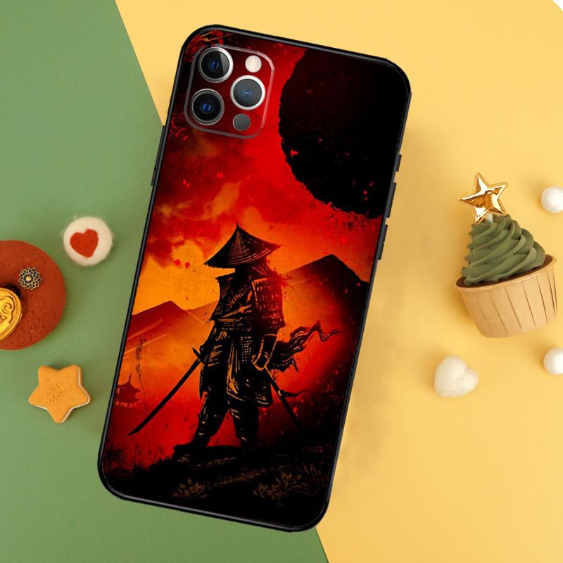 Аниме Японский Самурай Чехол для Телефона Для iPhone 17 17Air 16 15 14 13 11 12 Pro Max 12 13 Mini 16E Ударопрочный Чехол
