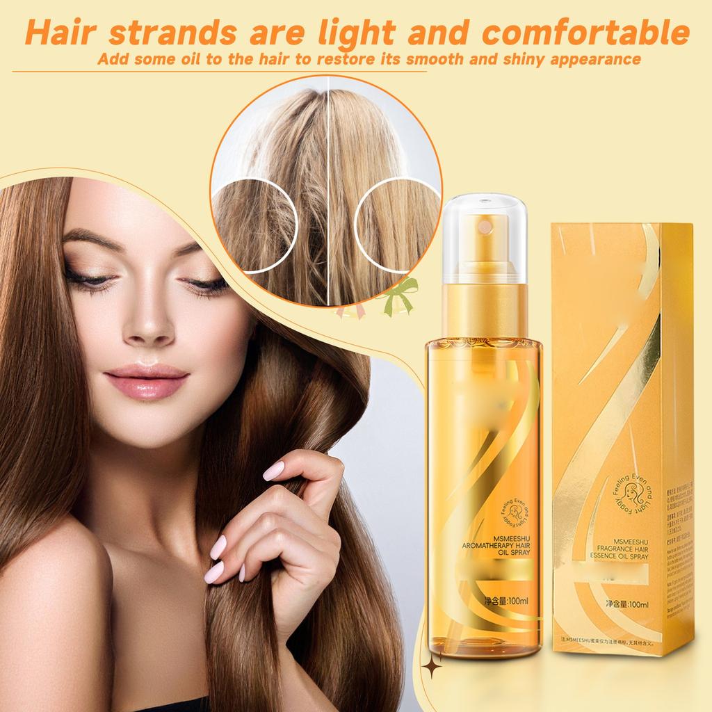 Парфюмированный смягчающий спрей-масло для ухода за волосами улучшает сухие и пушащиеся волосы, обеспечивая длительный и глубокий увлажняющий уход 100 мл