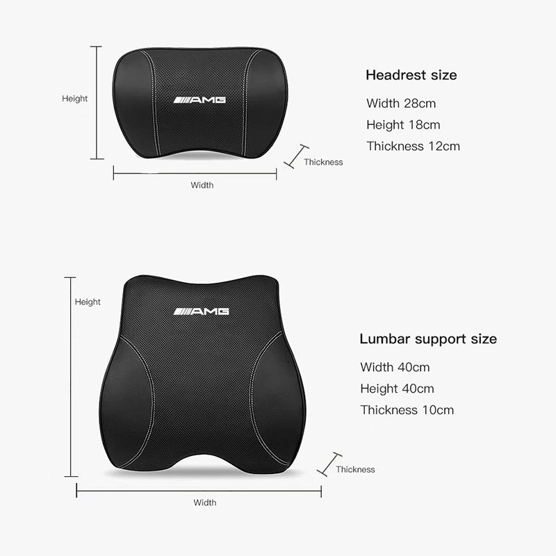 Car Seat Headrest & Lumbar Support Cushion Tire Valve Cap For Mercedes Benz AMG GLE GLS CLA CLE GLC CLS GLA W223 W213 W206 W464