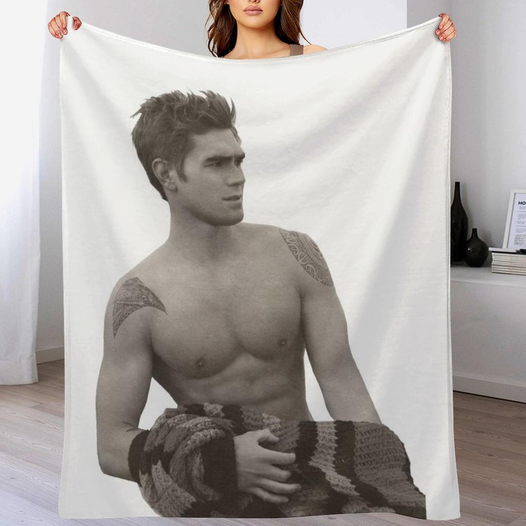 KJ Apa Throw Blanket Easy Care Comfortable Blanket for Couch