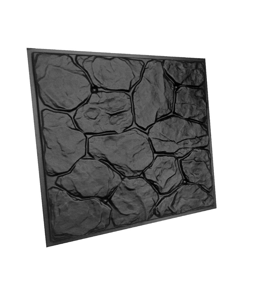 Mold for Wall Stone, Facade Decorative Tile, Artificial Brick, for Plaster, Gypsum or Concrete "Big Stones"