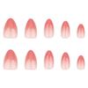 24 шт. французские типсы наклеить на ногти простые накладные ногти короткие миндалевидные накладные ногти градиентные искусственные ногти для женщин