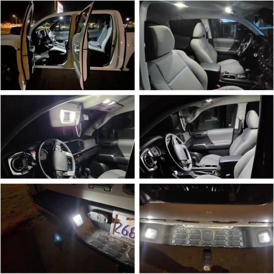 12pcs White Interior LED Lights Kit for 2003 2004 2005 2006 2007 2008 Dodge Ram 1500 2500 3500 Map Dome Visor Trunk Lights Super Bright 6000K