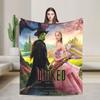 Теплое плюшевое покрывало Музыкальный фильм Wicked 2 Постер Глинды Фланелевая накидка на диван-кровать Гостиная