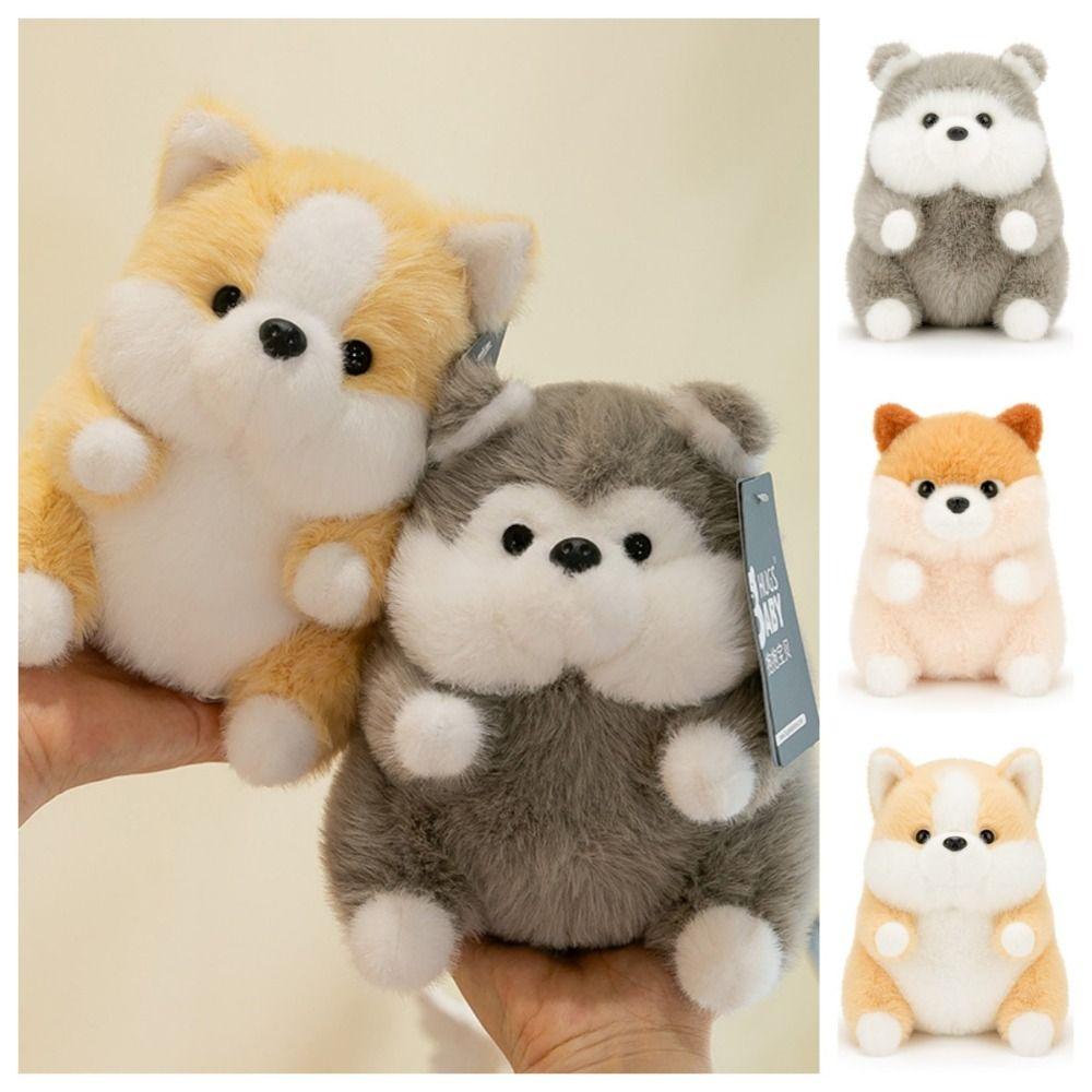 Corgi Simulation Dog Plush Toys Husky Puppy Plush Action Figure  Children Girls Boys