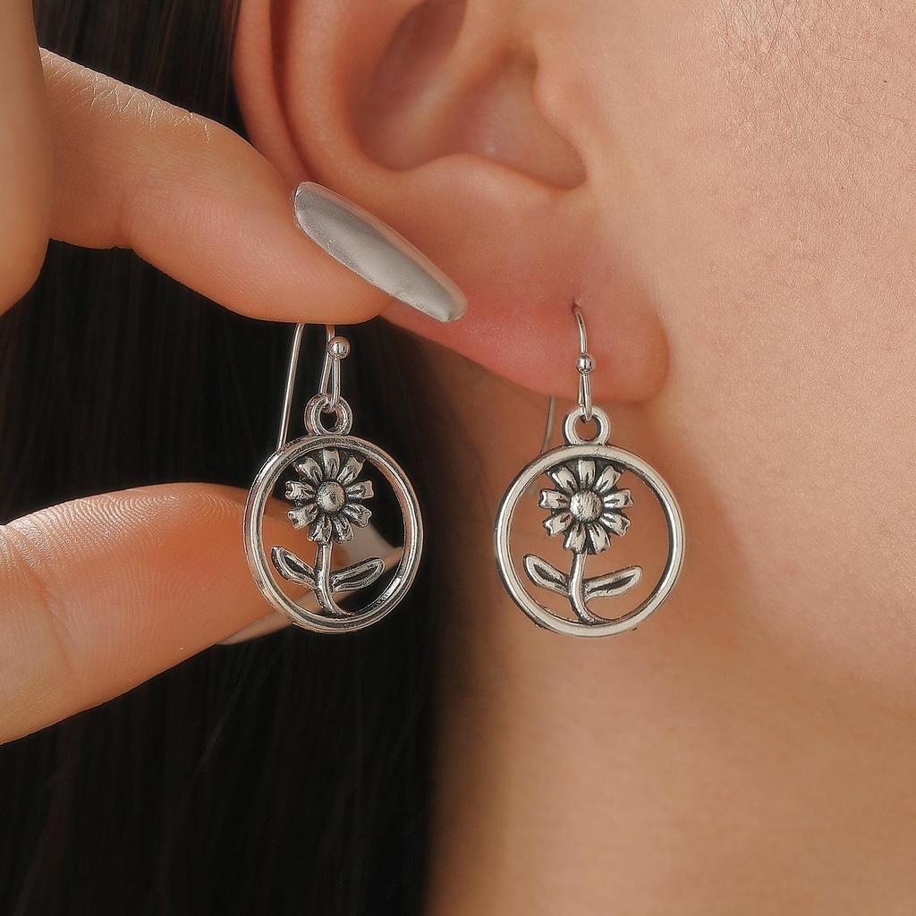 Ретро Этнический Стиль Океан Морская Черепаха Дельфин Осьминог Морская Звезда Цветок Серьги Для Женщин