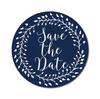 Darling Souvenir Black Round 1.6 Inches Vines Border Save The Date Stickers Non Customized Gift-45