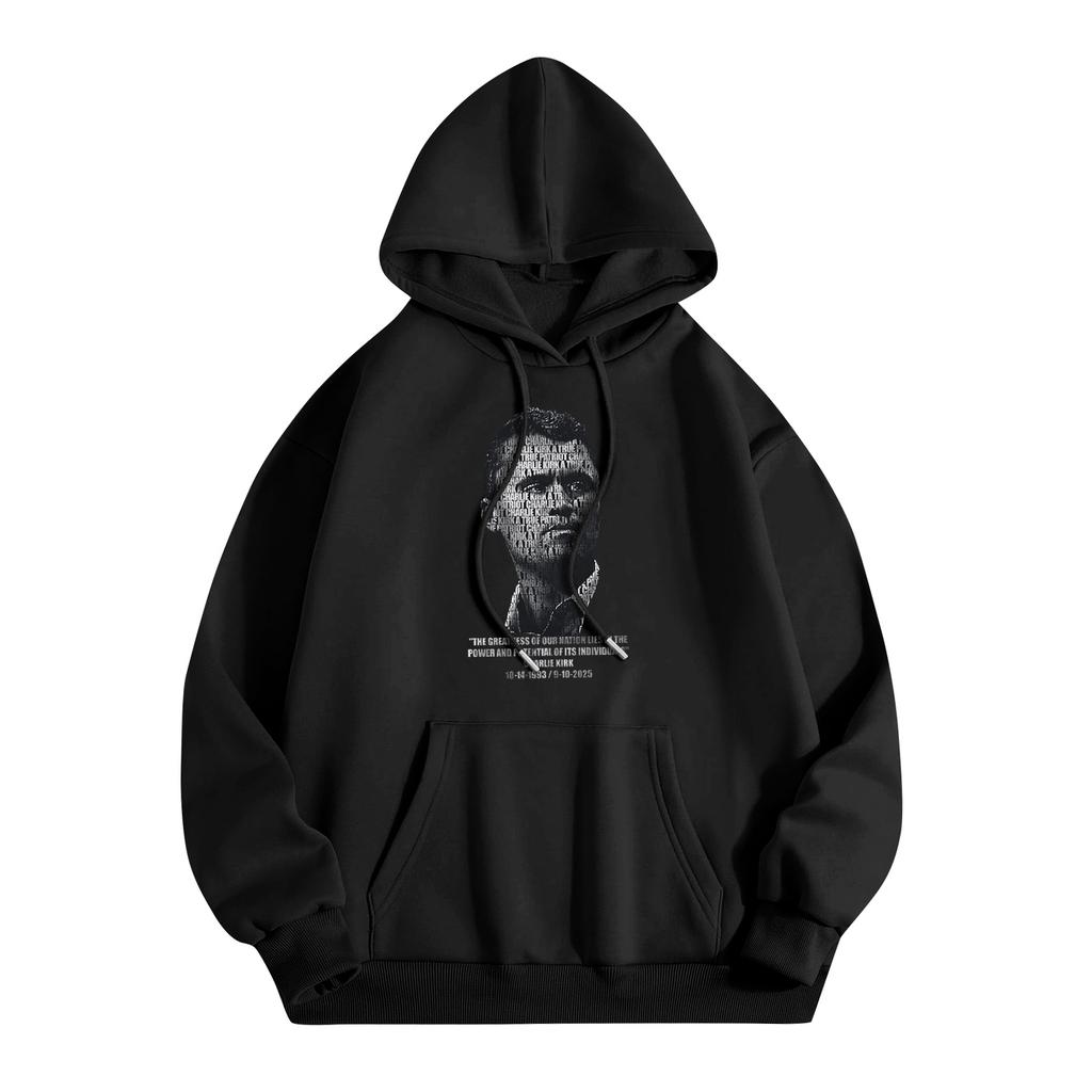 Unisex Fashion Lightweight Long Sleeve Pullover With Pockets Print Hoodie