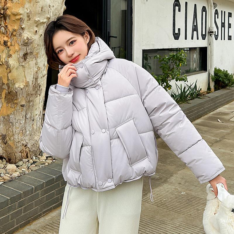 Padded-padded women's short winter new European and American style hooded thickened loose down padded jacket jacket jacket
